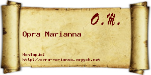 Opra Marianna névjegykártya