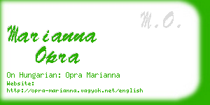 marianna opra business card